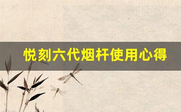 悦刻六代烟杆使用心得分享