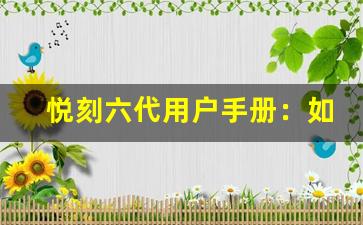 悦刻六代用户手册：如何正确维护与保养