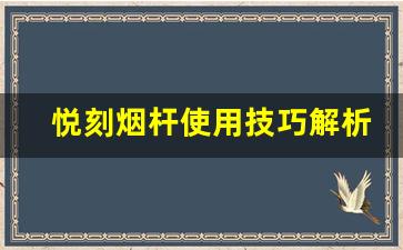 悦刻烟杆使用技巧解析，轻松上手