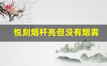 悦刻烟杆亮但没有烟雾，如何排除故障