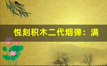 悦刻积木二代烟弹：满足你的吸烟需求